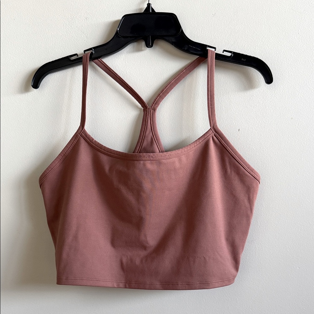 GAP GapFit Mauvey Brown Dusty Rose Sports Longline Bra XL